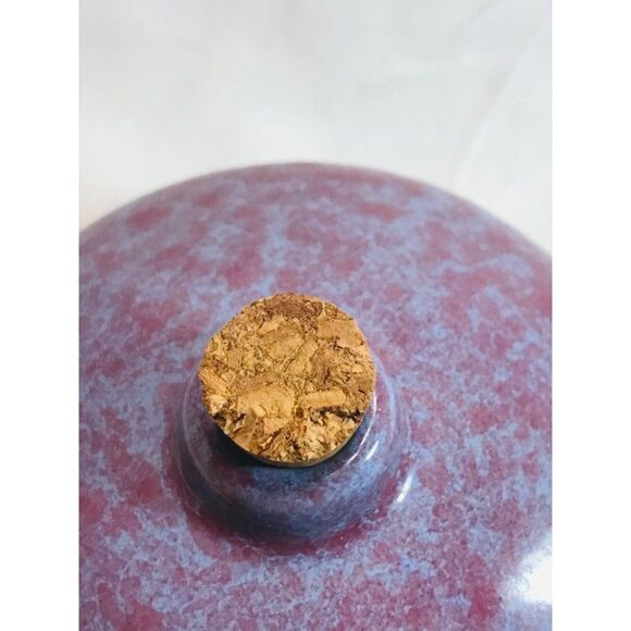 Vintage 1980’s artisan glazed pottery purple diffuser on pedestal with cork. - Picture 8 of 10